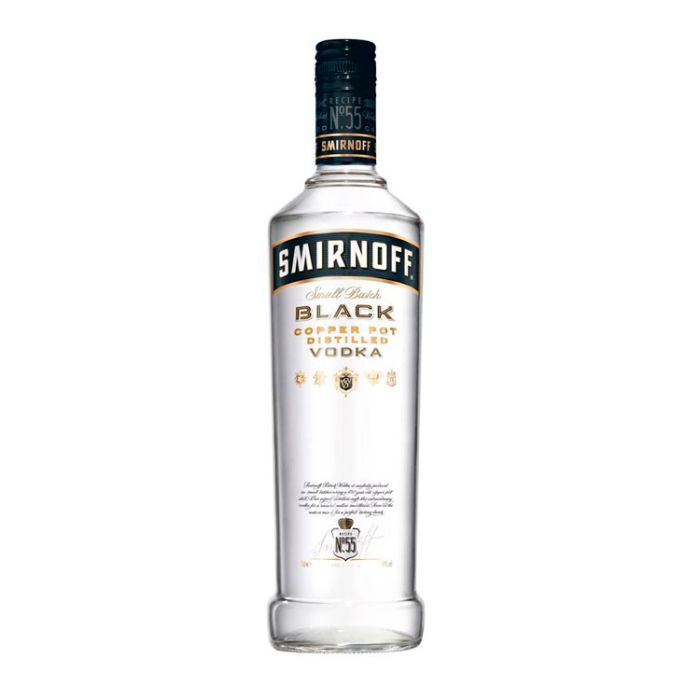 Smirnoff Vodka Black 1L Smirnoff Vodka Black 1L