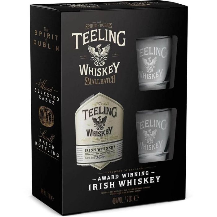Teeling Small Batch Irish Whiskey 0.7L 2 Pahare 