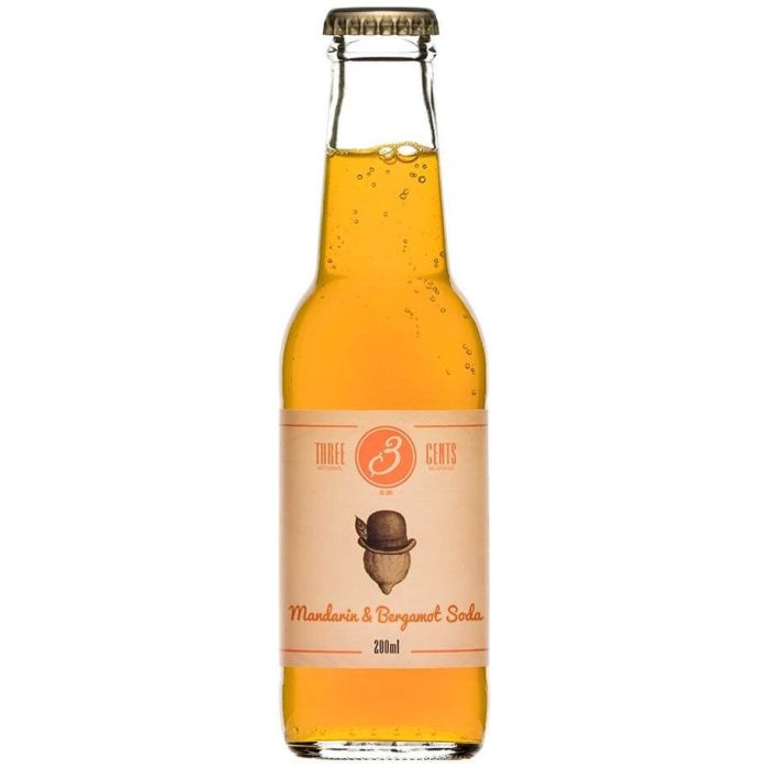 Three Cents Mandarin & Bergamot Soda 4 Bucati X 0.2L Three Cents Mandarin & Bergamot Soda 4 Bucati X 0.2L
