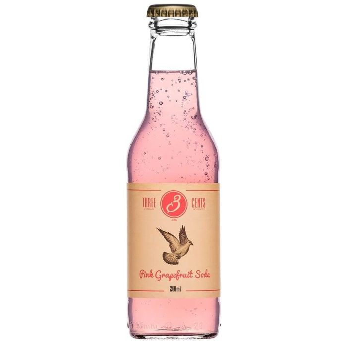 Three Cents Pink Grapefruit Soda 4 Bucati X 0.2L Three Cents Pink Grapefruit Soda 4 Bucati X 0.2L