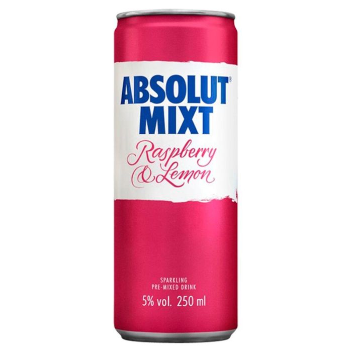 Absolut Vodka Mixt Raspberry & Lemon 4 Bucati X 0.25L