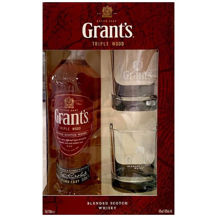 Grant’s Whisky Triple Wood 0.7L 2 Pahare Grant’s Whisky Triple Wood 0.7L 2 Pahare