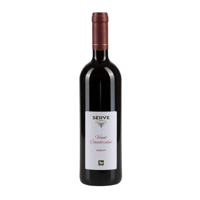 Serve Vin Rosu Vinul Cavalerului Merlot 0.75L