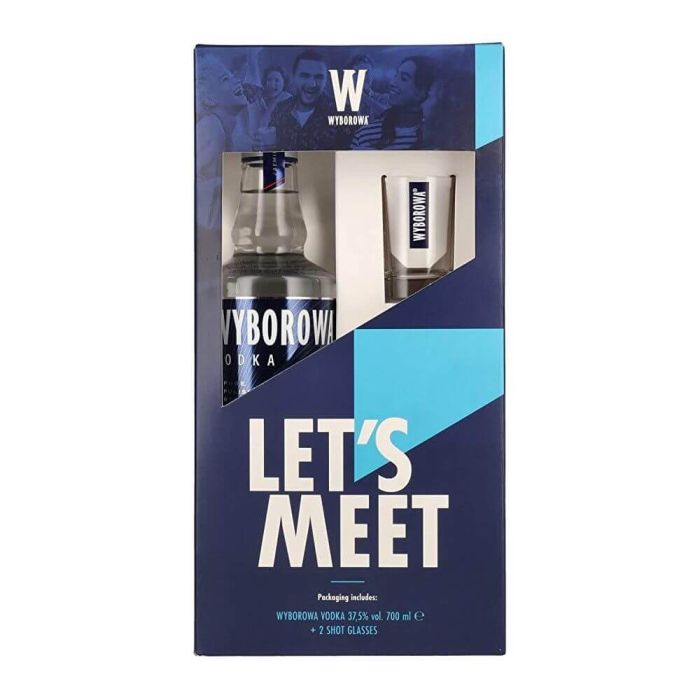 Wyborowa Vodka + 2 shot glass 0.7L Wyborowa Vodka + 2 shot glass 0.7L