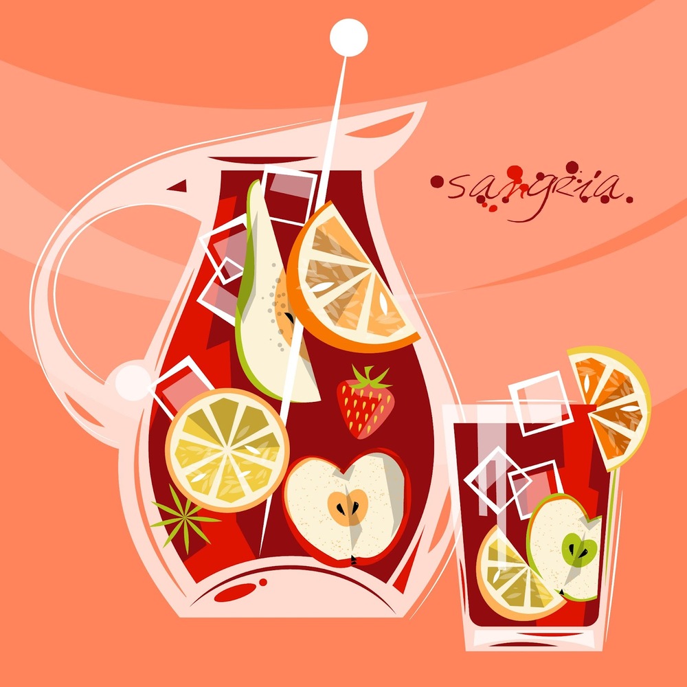 Sangria de pepene galben și căpșuni